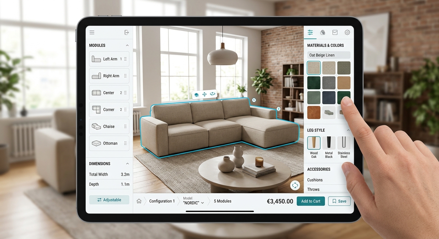 Furniture 3D Configurator: Selling the Sofa That Fits Their Room