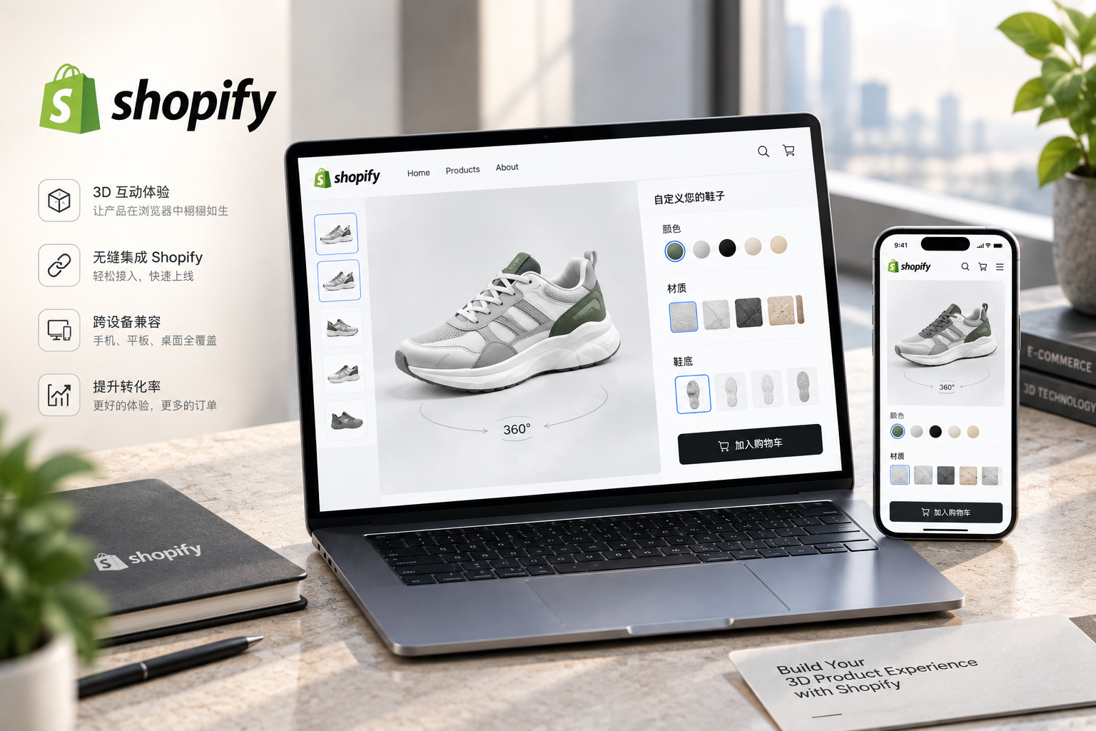 Shopify 3D定制:给店铺做一套能实时换色换材质的配置器 | INTR
